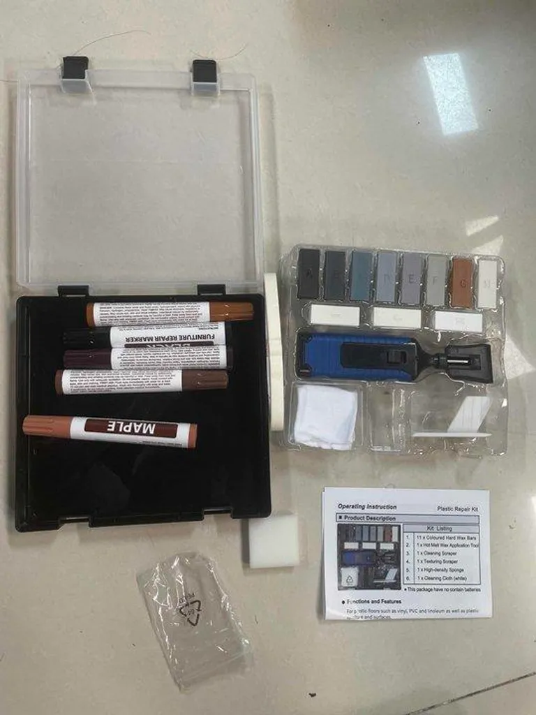 Kit de réparation de sol pvc et stratifié avec feutre et cire dure - 7