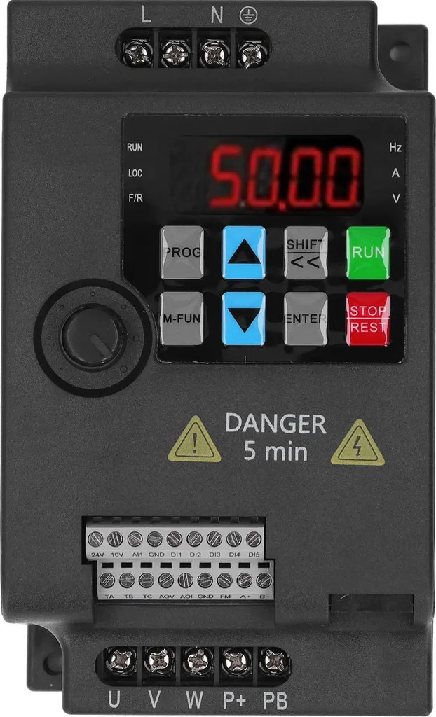 Convertisseur VFD 1.5kW avec affichage LED et contrôle de fréquence 220V