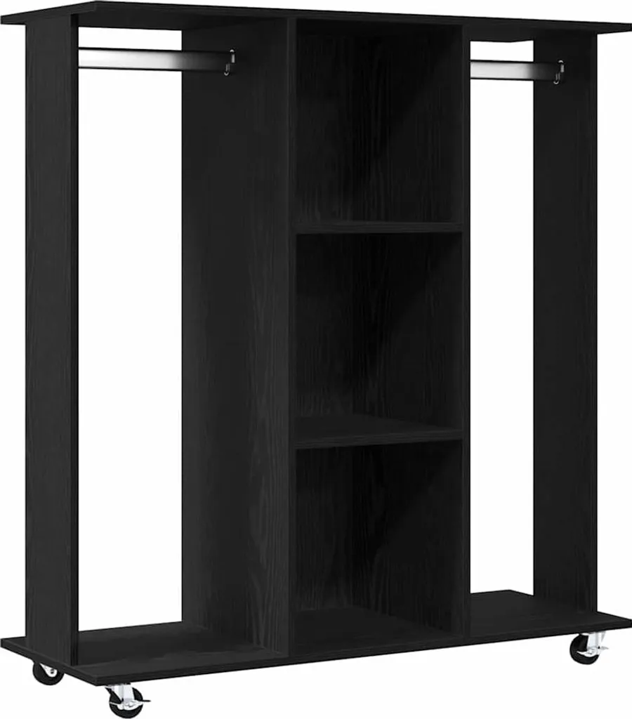vidaXL Mobile Dispensa Rovere Nero 110 cm | Soluzione Salvaspazio