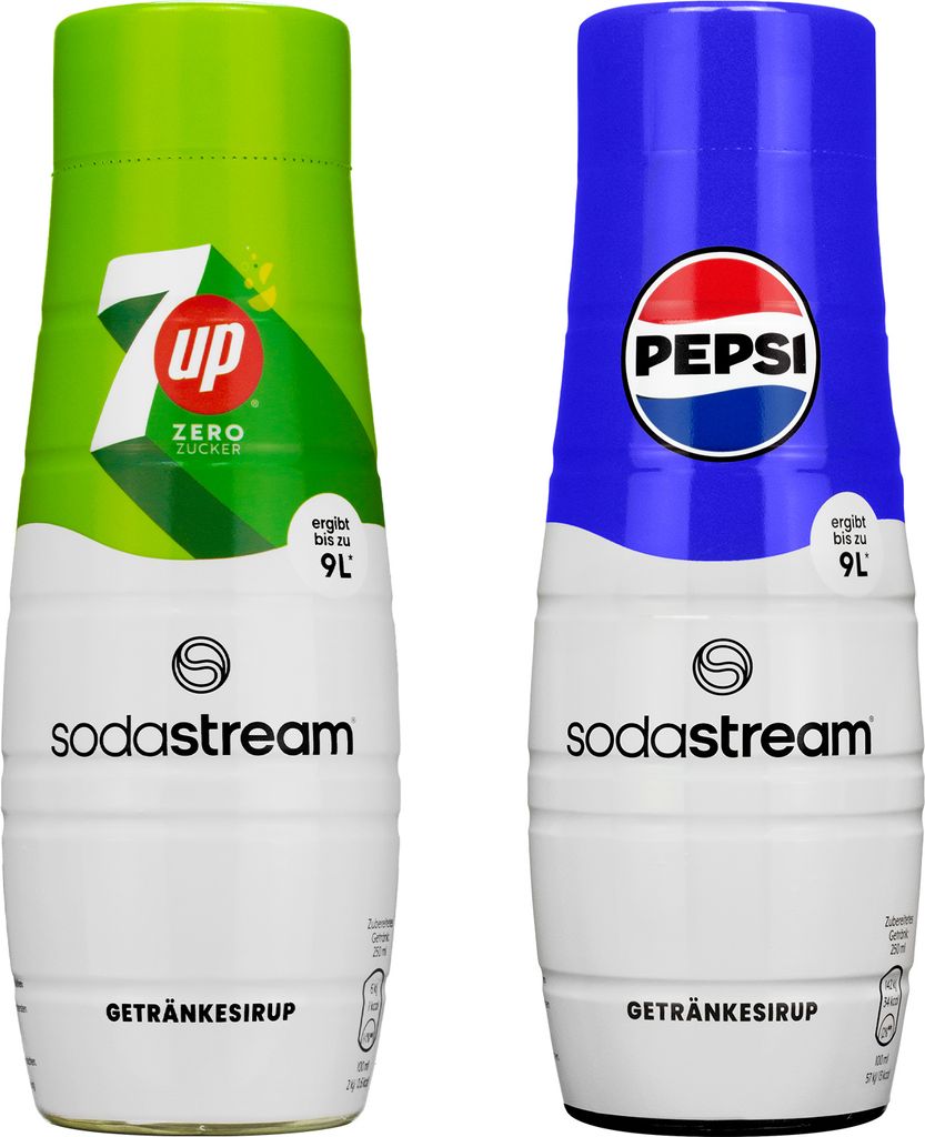 SodaStream Sirup Set Pepsi 7UP Zero 2x440ml Getränkesirup Konzentrat