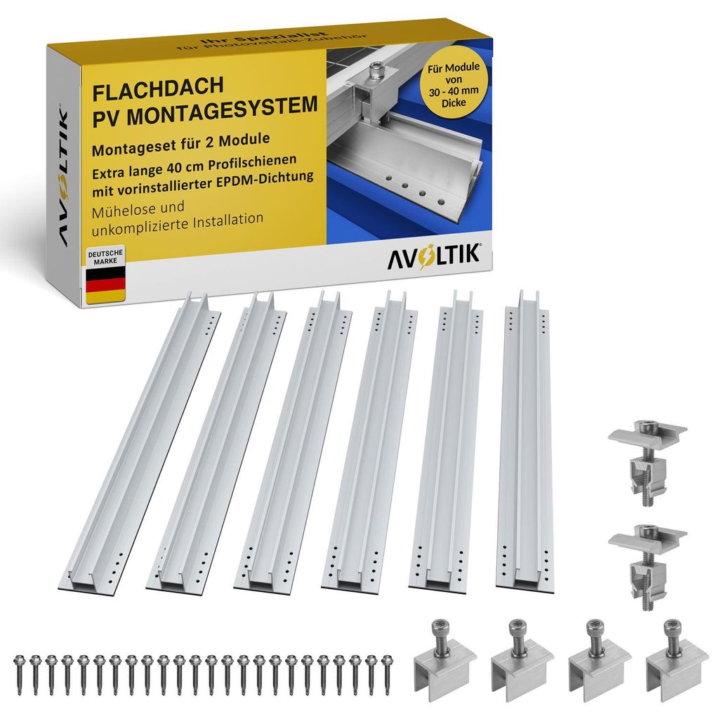 Solarmodul Halterung Solar Halterung Montageset Schiene 400 Produktbild 