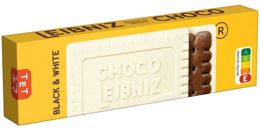 Leibniz Choco Black and White biscuits au cacao et chocolat Image du produit 