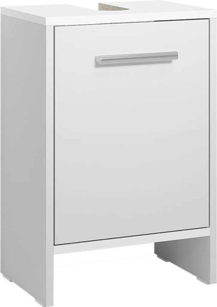 Meuble vasque compact blanc 38.2x57cm Vicco Karli finition mélaminé mat