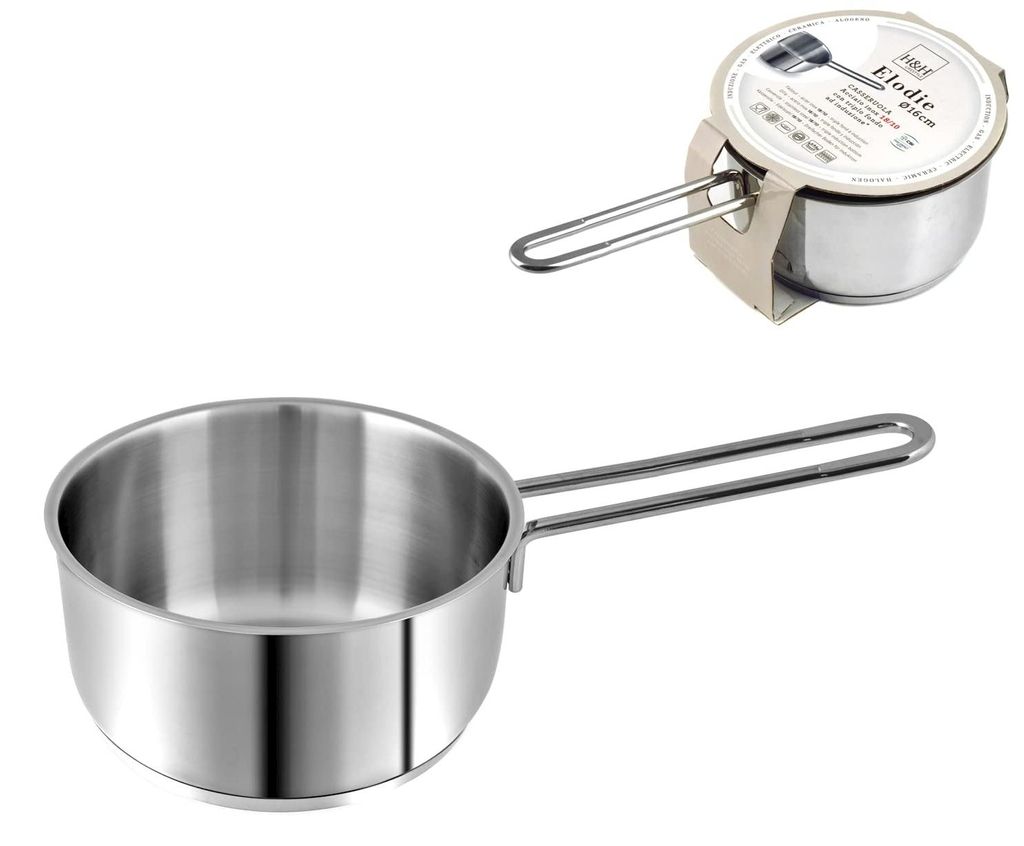 H&h Elodie Edelstahl-Kochtopf Induktionsboden 1 Griff 16cm