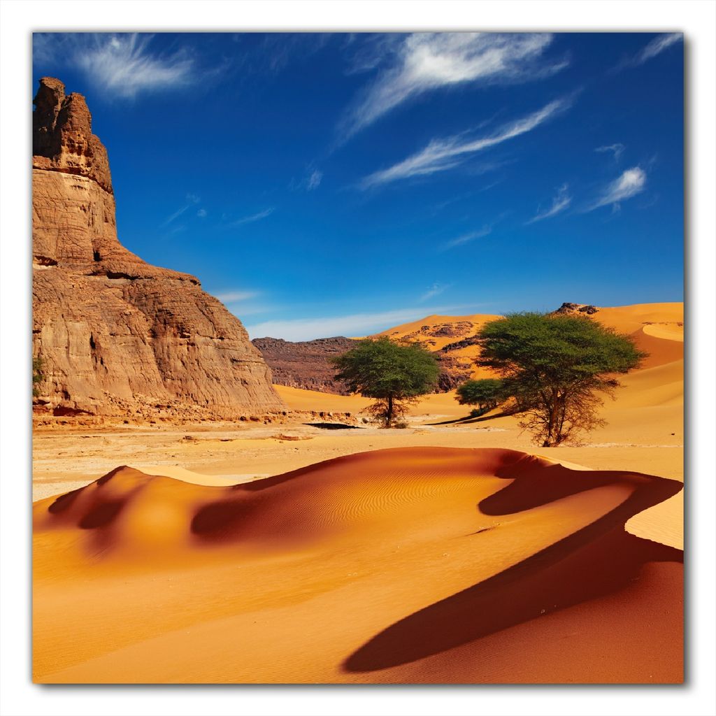 Wallario selbstklebende Möbelfolie/ Tischdecke für Innen und Außen, Größe: 70 x 70 cm - In der Wüste Sahara