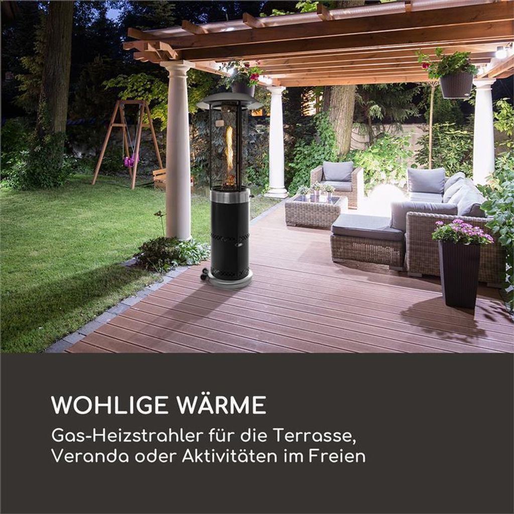 Goldflame Deluxe Terrassenheizstrahler 36.000BTU/11kW mobil Produktbild 