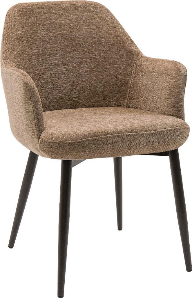 Kick Collection Esszimmerstühle Jodi - Taupe - 80% strukturierter stoff, 20% metall en Metall - Erhältlich in vielen Farben