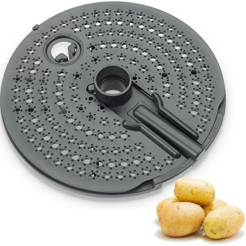 Kartoffelschäler,V2 Schäler-Aufsatz für Thermomix TM7, TM6, TM5, TM3, Kartoffelschäler mit Kunststoff-Reibe, Schälen von Kartoffel, Karotte, G...