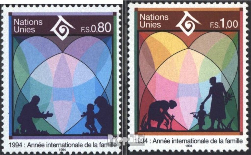 Briefmarken UNO - Genf 1994 Mi 243-244 (kompl.Ausg.) postfrisch Jahr der Familie