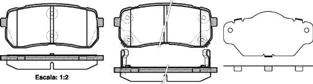 Plaquettes de frein arrière Dr!ve+ 3301131XKW09A pour Hyundai iX55 & Carnival