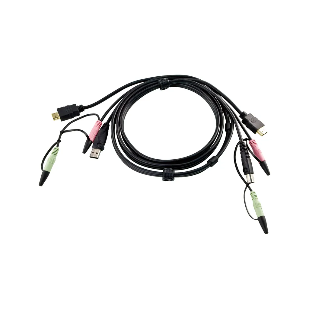 Câble KVM HDMI 1.8m ATEN - Audio et USB Intégrés pour Switch Console