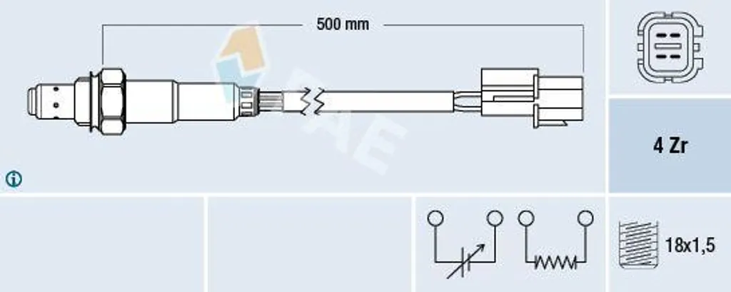 Capteur d'Oxygène Sonde Lambda OE 96333009 compatible Kalos et Aveo