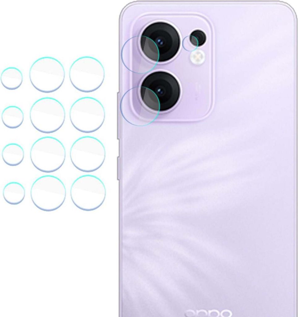 3mk Hybridglas Lens Protection für Oppo Reno 13F 4G/5GKamera Objektiv Kameralinse 0,16mm 6H (4 Stück)