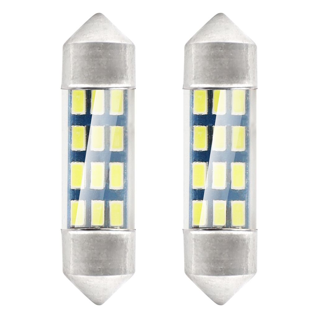 LED Festoon Żarówki 3014 12SMD 36mm Weiß 12V Auto Produktbild 