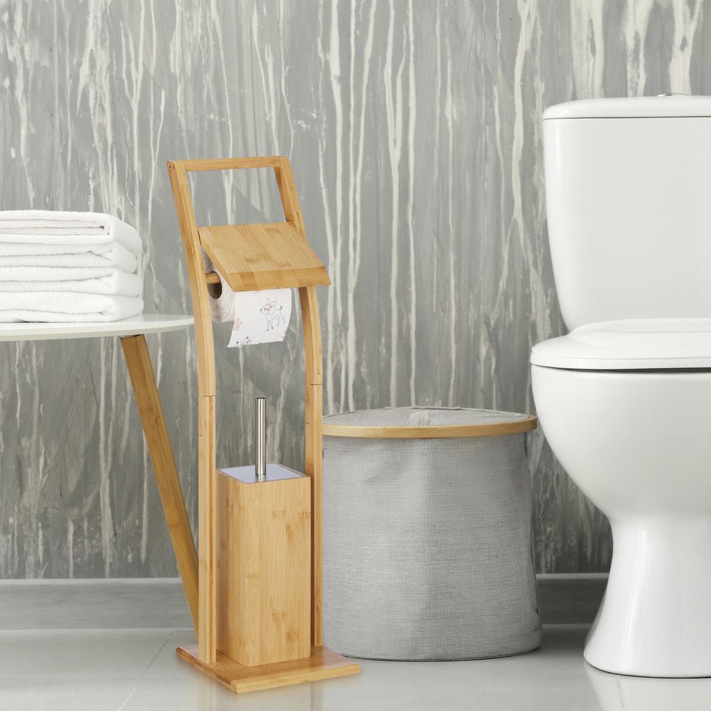 Bambus WC WC-Garnitur Garnitur relaxdays