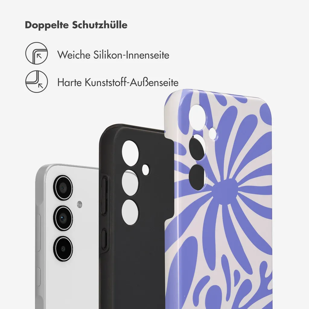 Custodia Samsung Galaxy A35 Selencia Sapphire Blue Bloom - Resistente - 2