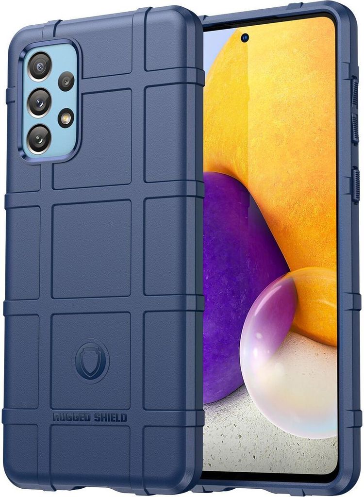 Mobigear Rugged Shield Samsung Galaxy A73 Hülle Flexibles TPU Backcover Stoßfest - Blau