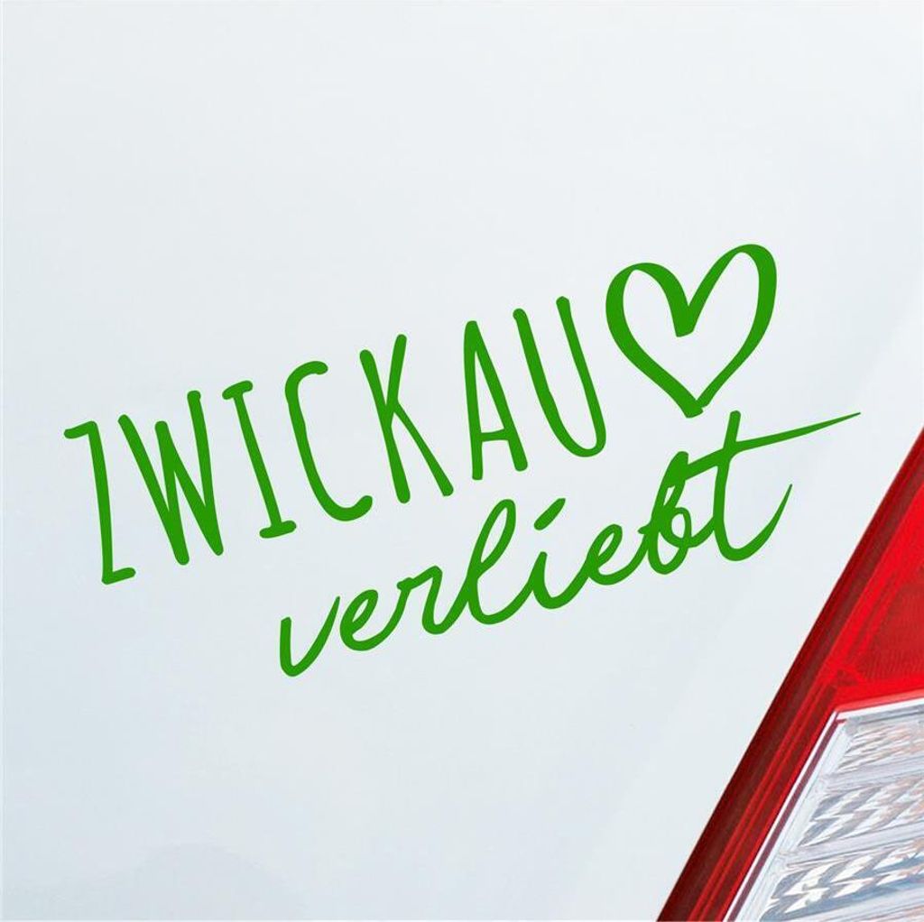 Auto Aufkleber Zwickau verliebt Herz Stadt Heimat Liebe Car Produktbild 