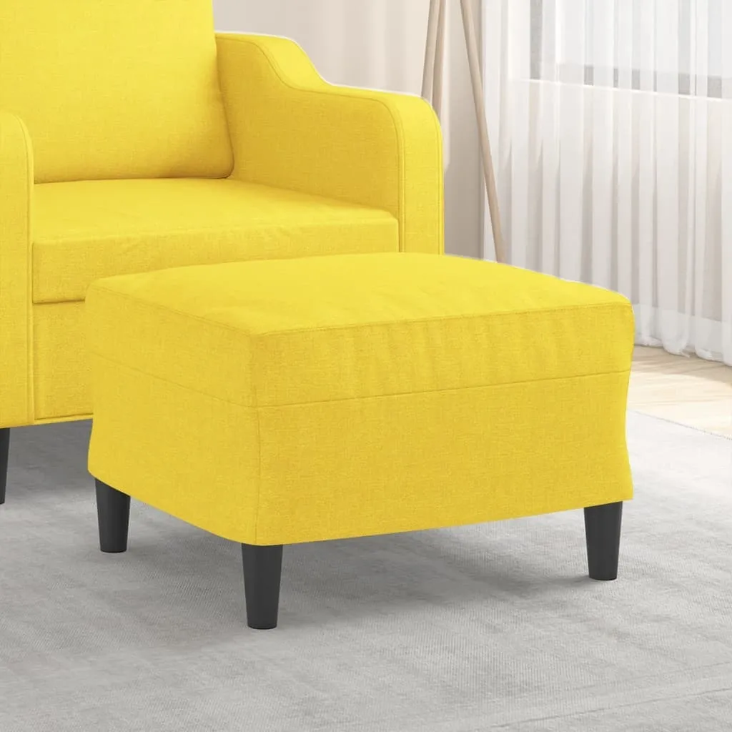 Poggiapiedi Giallo Chiaro SYFAX™ in Tessuto 60x50x41 cm | Comfort Casa - 2