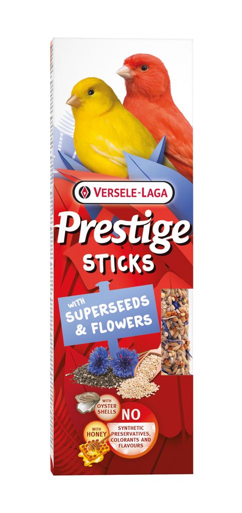 Prestige Sticks Kanarien mit Supersaaten & Blüten - 2 Stück - 60 g