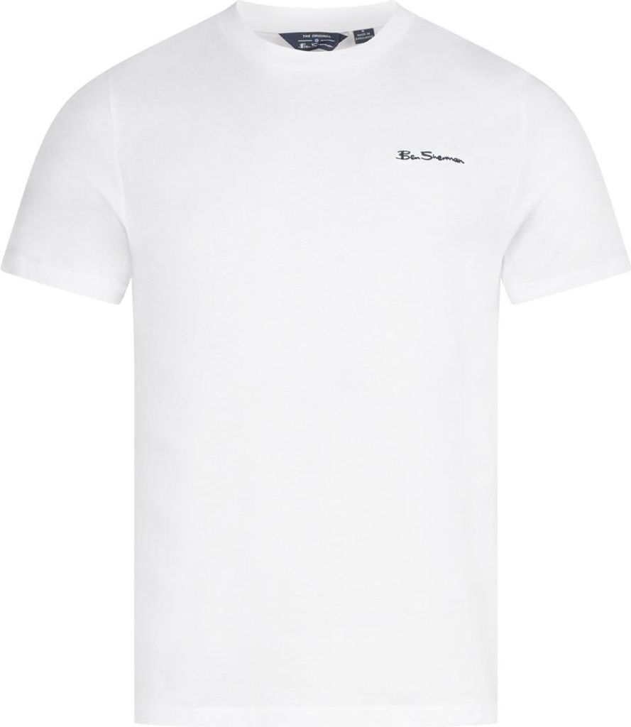 M|BEN SHERMAN Small Logo Herren T-Shirt 0076266-WHITE Produktbild 