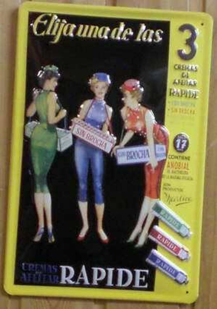 Blechschild Nostalgieschild : Elijas uno de las rapide