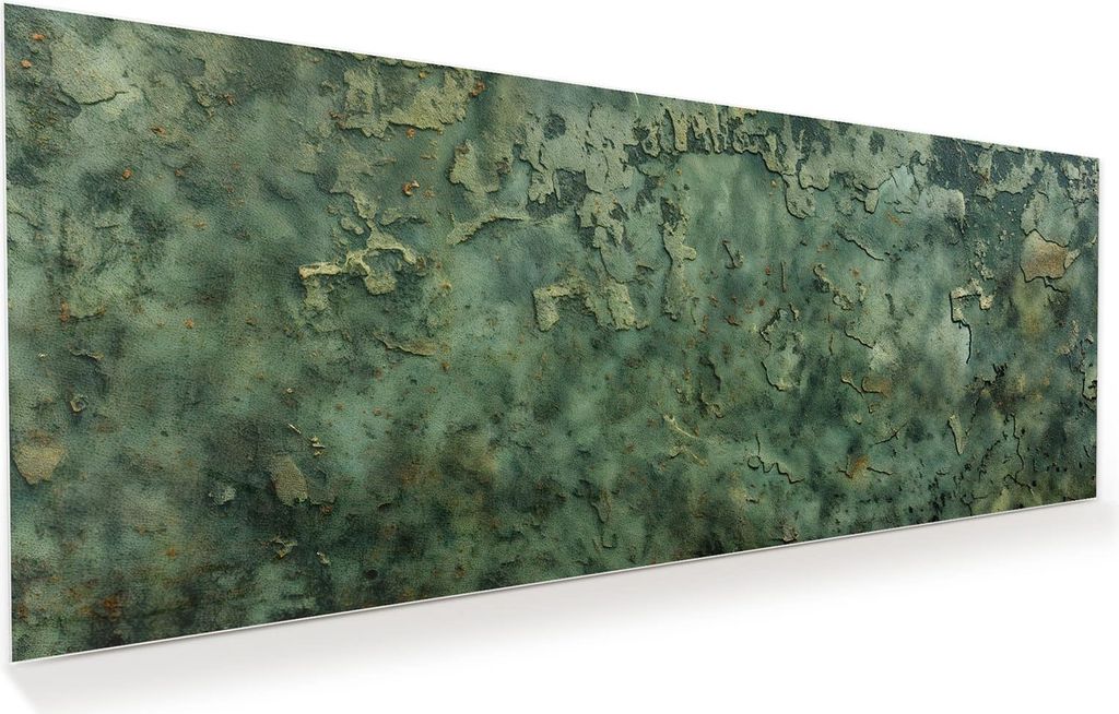 Glasbild 100x40cm in XXL für Wohnzimmer, Schlafzimmer Motiv Verwitterte Textur