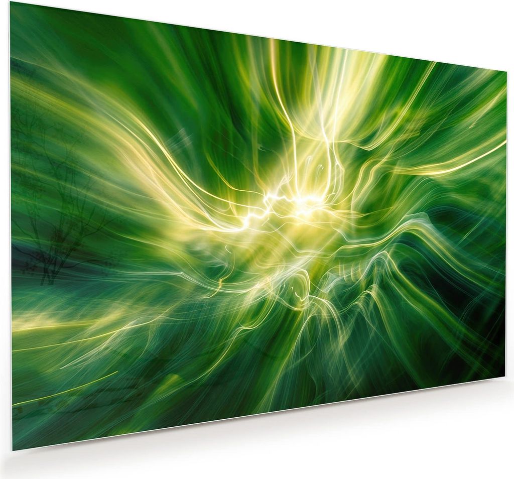 Glasbild 60x40cm in XXL für Wohnzimmer, Schlafzimmer Motiv Leuchtendes Glühen