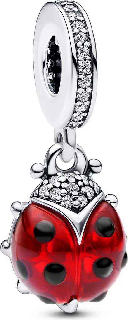 Charm Pendant Coccinelle en Argent 925 et Email Rouge Intense Pandora