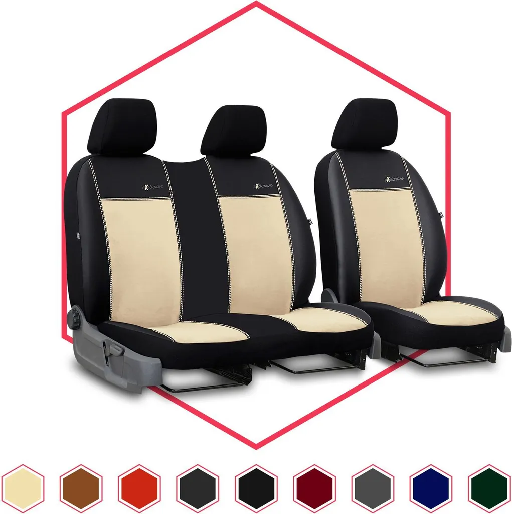 Coprisedili auto Coprisedili universali per Iveco Daily III Beige 1+2 BUS