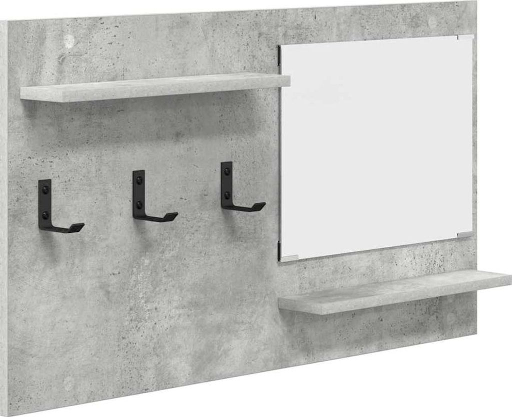 Wandmontierter nachttisch mit Regal Beton Grau 90 x 10 x 50 cm
