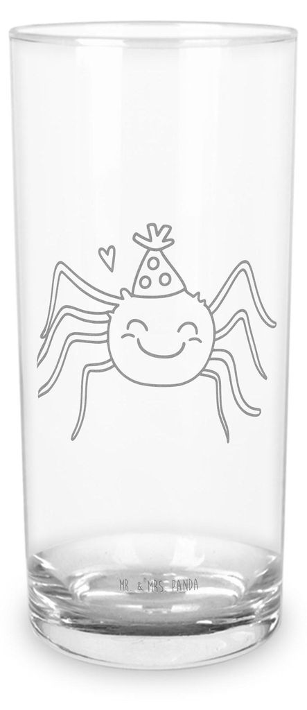 Mr. & Mrs. Panda Cocktailglas Spinne Agathe Party 400 ml - Transparent - Geschenk, Longdrinkglas, haushaltsglas, Glück, Wunder, Wasserglas, Trinkg...