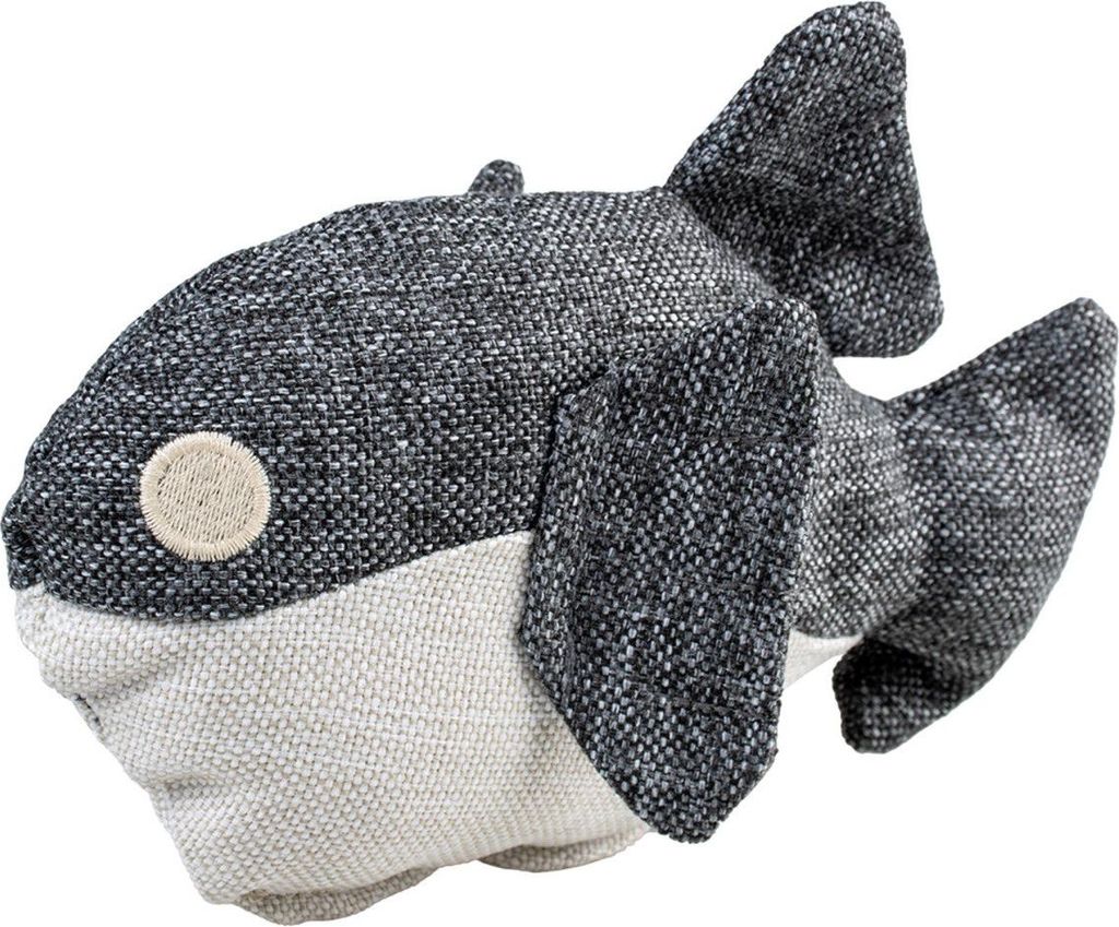 Duvo+ Hundespielzeug Eco Plüsch Fisch Fugu grau, Größe: XL
