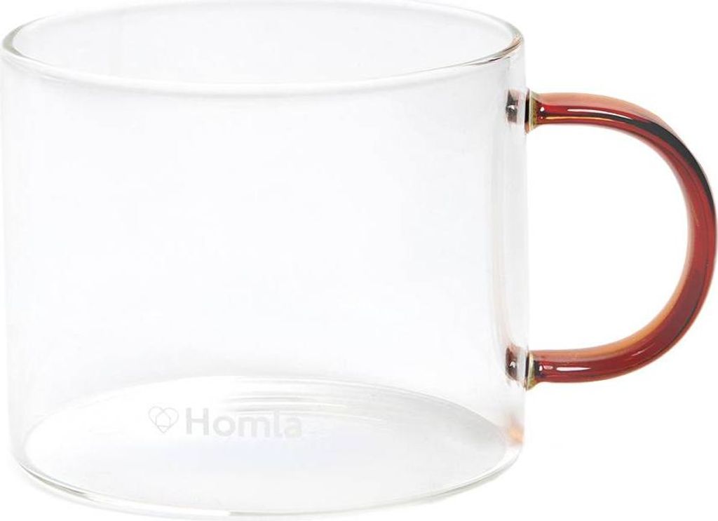 HOMLA GLOSSY Glas mit honigfarbenem Ohr 0,33 l