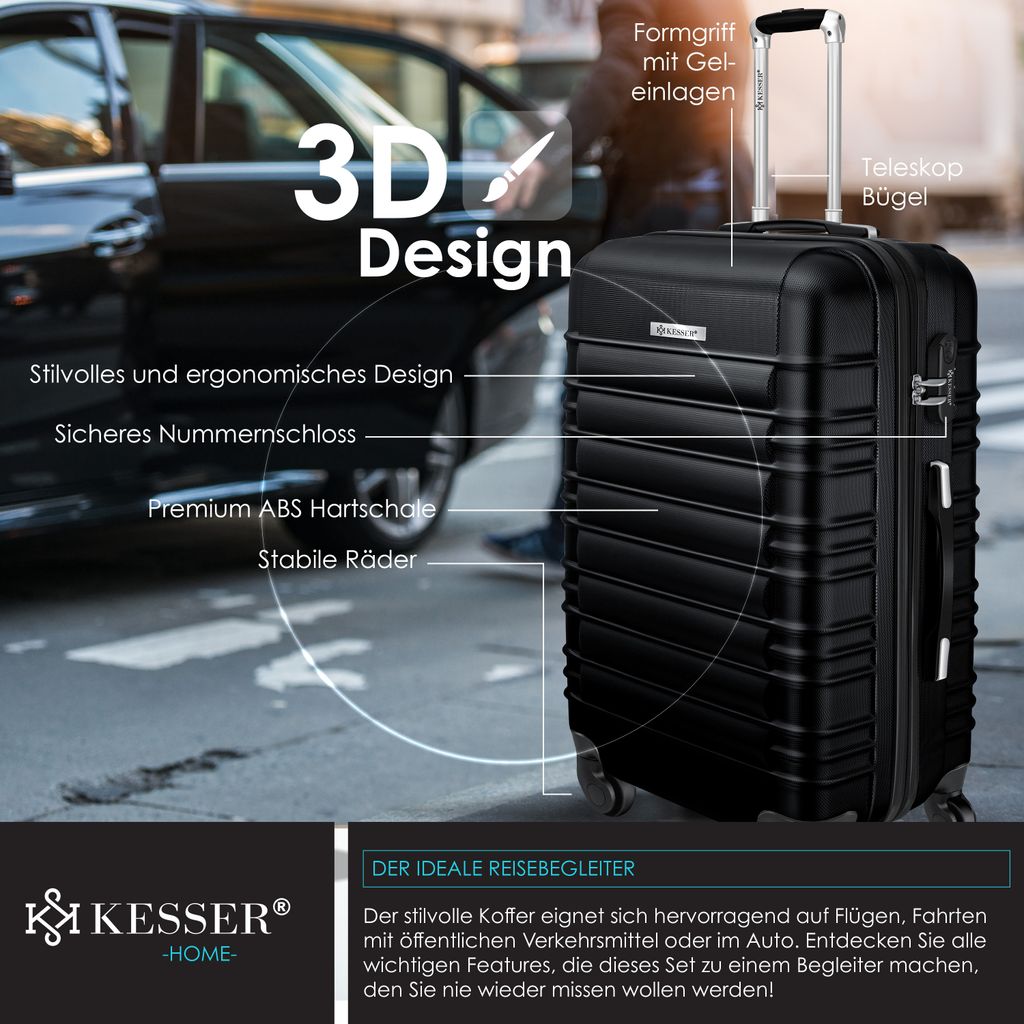 KESSER® Reisekoffer Hartschalen-Koffer Inkl. Kofferwaage + Produktbild 7