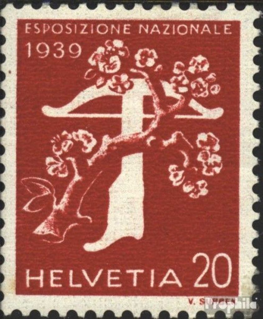 Briefmarken Schweiz 1939 Mi 354z gestempelt Landesausstellung