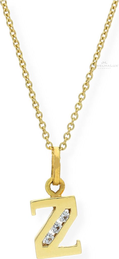 JuwelmaLux Anhänger 333 Gold Buchstabe "Z" mit Zirkonia JL16-02-0036