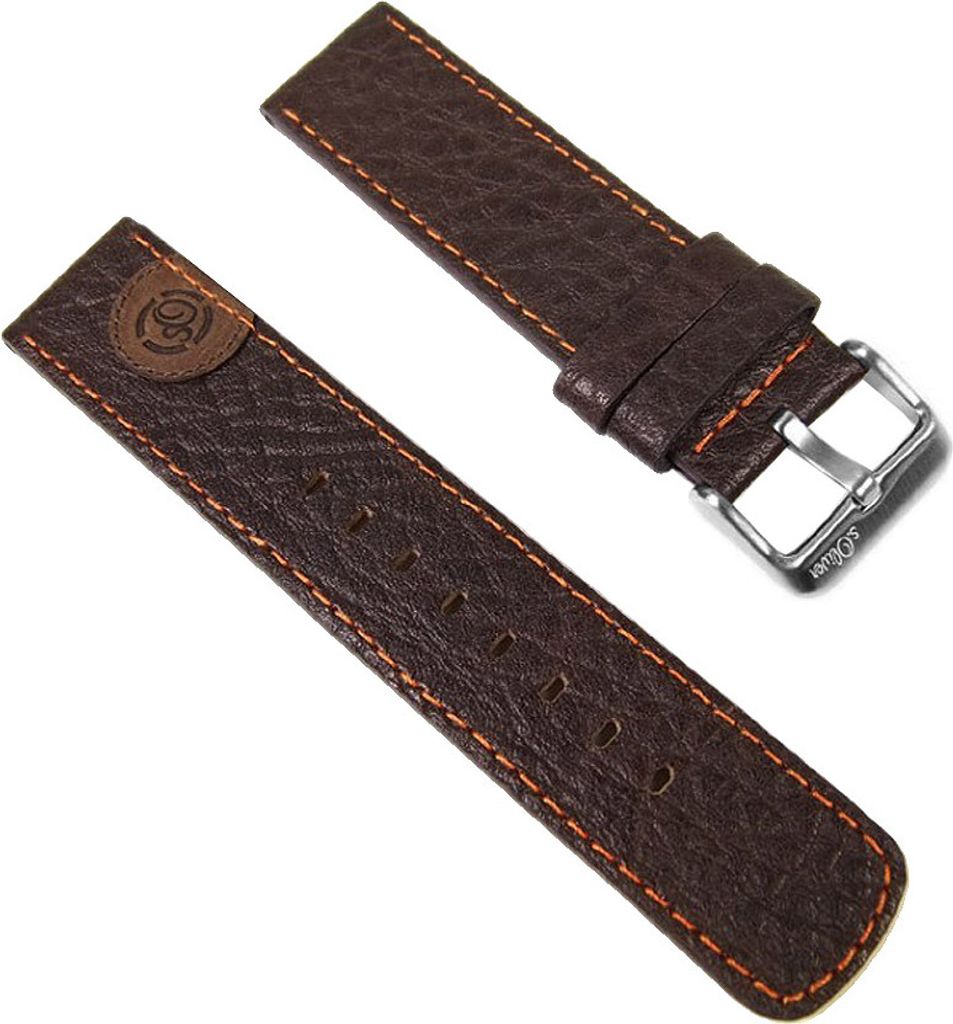s.Oliver Uhrenarmband Leder Band 22mm Braun für SO-1734-LQ