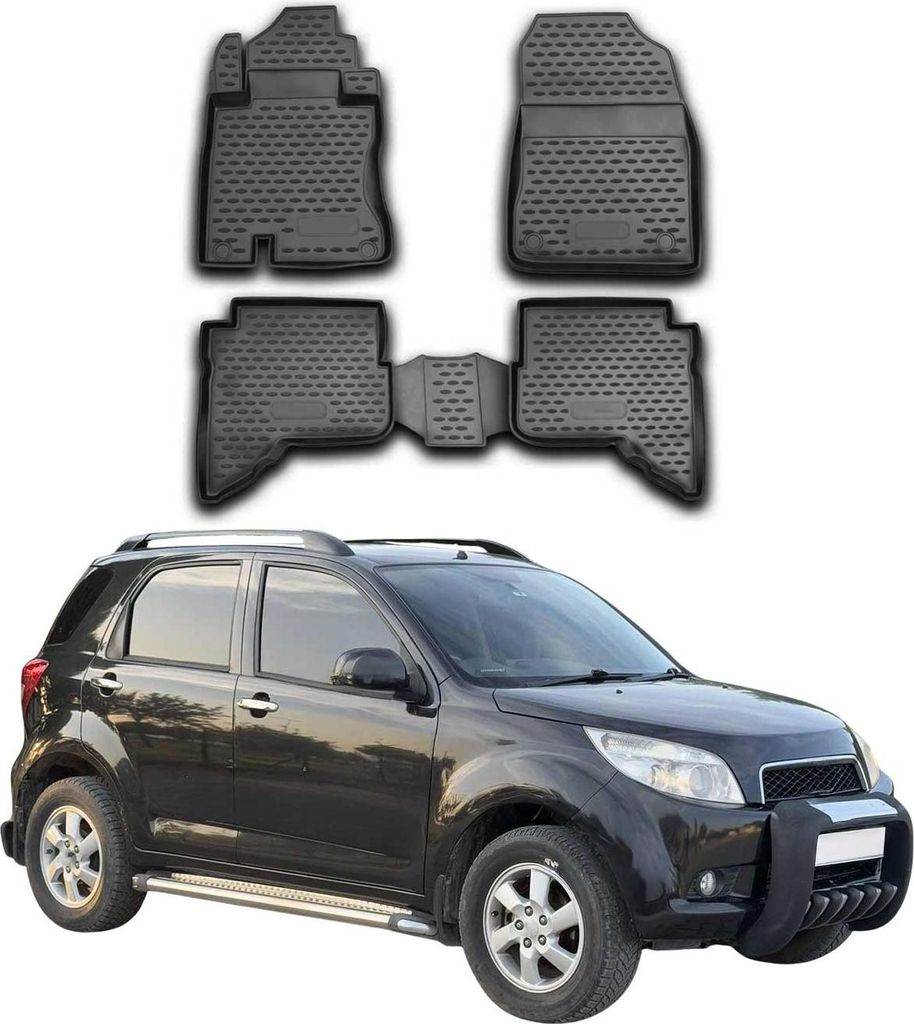 2006-2017 Daihatsu Terios Fußmatten TPE Schwarz 4 tlg