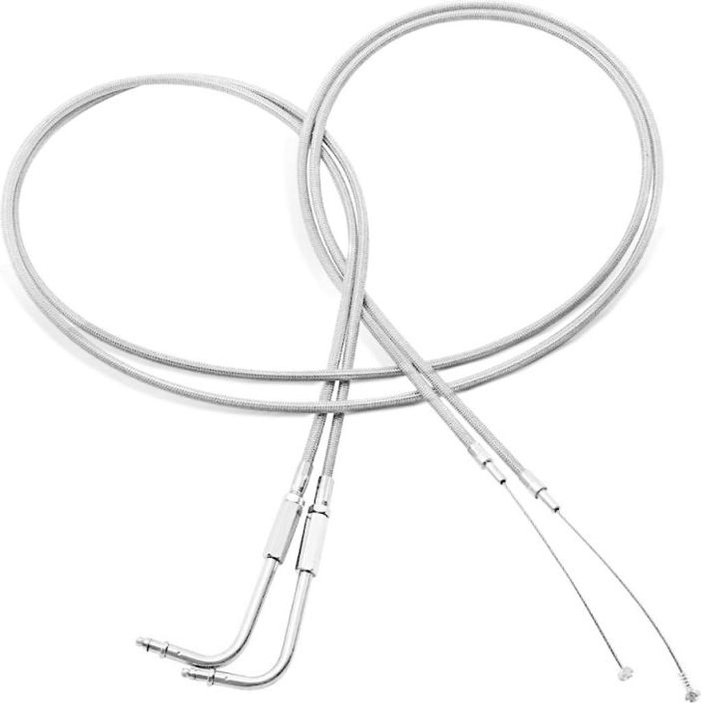 Gaszug 130cm für Harley Davidson Touring Dyna Softail 1996- Edelstahl/