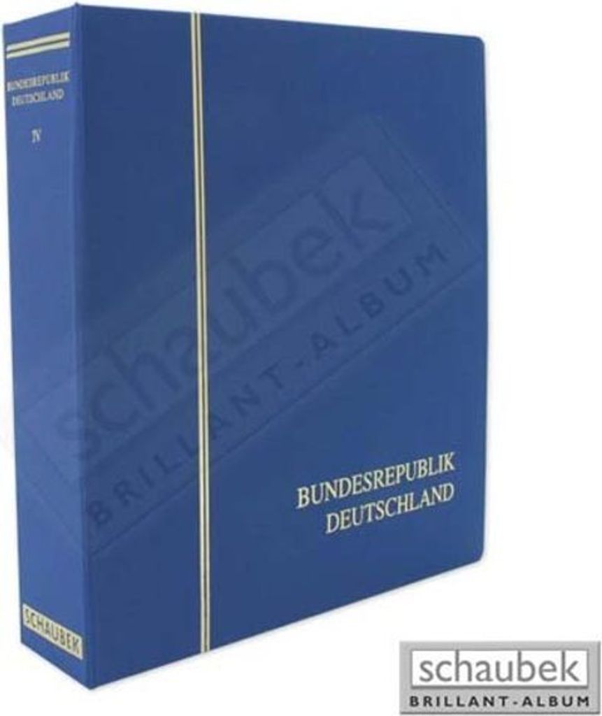 Schaubek Album Bundesrepublik 2002-2009 Brillant im Ganzleinen-Schraubbinder blau, Band IV ohne Schutzkassette