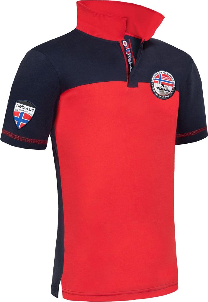 Nebulus Poloshirt PINA Herren, Shirt, Sweatshirt, Polo, P5305 - Herren, rot-navy, XL
