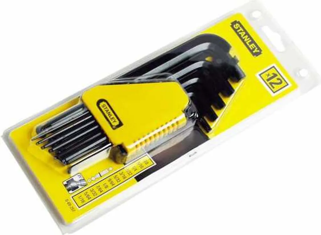 Stanley 12 Pezzi Chiavi a Esagono a Sfera - Set Professionale Long Arm
