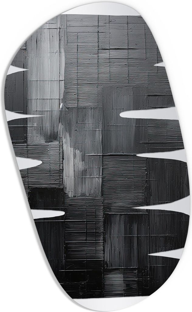 DEQORI Wandspiegel Organisch 53,9x89,6 cm 'Taktile Form' Spiegel Badspiegel Bad