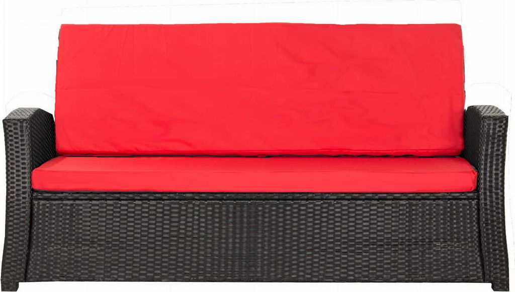 Bankkissen 110×60×50x7 cm Rot – Sitzkissen für Gartenbank mit abnehmbarem Bezug, bequemes Polster für Outdoor & Terrasse