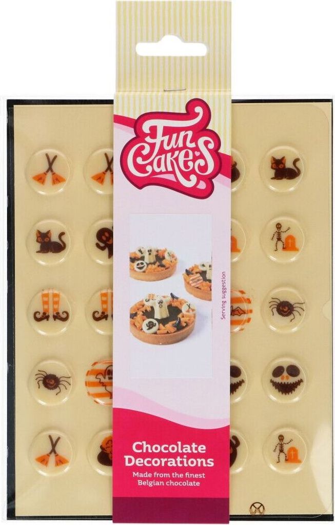 FunCakes Schokoladendekorationen Halloween Ø 2 cm Set / 25 Stück
