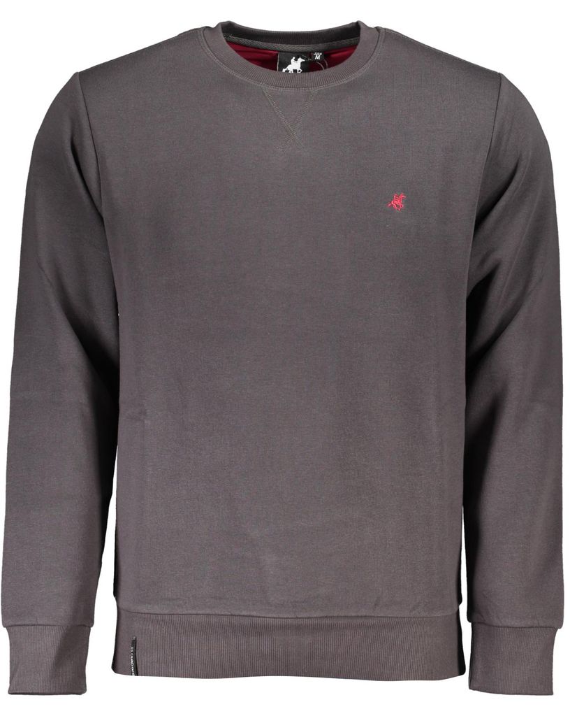 Elegantes Herren-Sweatshirt: Grau, Langarm, Rundhals, mit Produktbild 