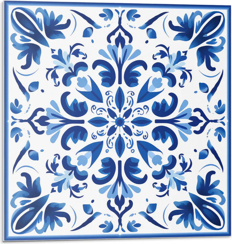 Piastrelle in PVC Vinile Adesive 30x30 - Decoro Fiori per Cucina e Bagno