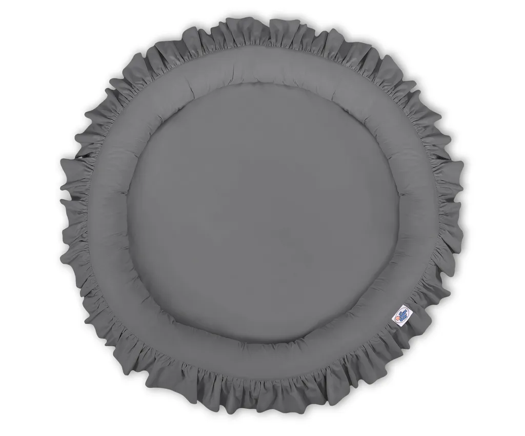 Chaise berçante anti-friction avec volant gris anthracite 90 cm enfant