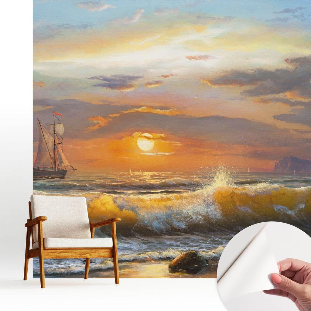Fototapete selbstklebend - 250x250 cm - Tapete - Wandtapete - Wandbilder - Klebefolie - Dekofolie - Tapete Folie - Wand - Dekoration - Wohnzimmer -...